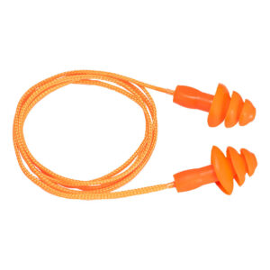 EP04 - Bouchon d'oreille TPR avec cordon réutilisable (50 paires) Orange